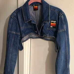 Extra cropped jean jacket